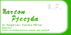 marton pjeczka business card